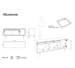 Buffet en acajou massif Simen H 72 x L 170 x P 46 cm