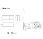 Buffet en chêne massif L 160 cm Edene