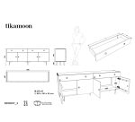 Buffet en chêne massif L 185 cm Jeanne