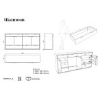 Buffet en chêne massif L 200 cm Senson