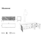 Buffet en manguier massif et terrazzo L 180 cm Bilal