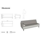 Canapé d'angle droit Finn, en tissu, 4 places, écru