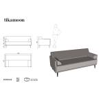 Canapé droit Finn en tissu, 3 places, gris taupe