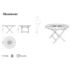 Table de jardin Andria en teck massif, pliable Ø 120 cm