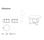 Table basse Temis en acacia massif, ronde Ø 80 cm