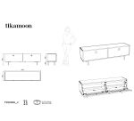 Meuble TV Jeanne en chêne massif L 160 cm