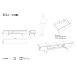 Meuble TV Esmée en noyer massif L 180 cm