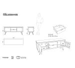 Meuble TV en acacia massif L 150 cm Bonnie