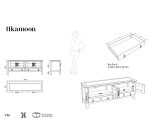 Meuble TV en pin massif L 140 cm Thaki Black