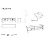 Meuble TV Thaki Black en pin massif L 170 cm