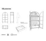 Armoire en orme et cannage Lisbeth