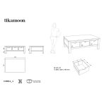 Table basse Oliver en palissandre massif 110 x 75 cm