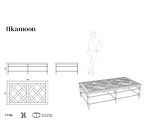 Table basse Gatsby en orme massif et métal 160 x 90 cm