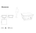 Table basse Villa en palissandre massif, carrée 80 x 80 cm