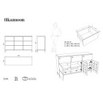 Buffet en palissandre massif L 155 cm Nova
