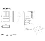 Vaisselier Edene en teck massif H 190 cm