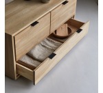 Meuble TV Senson Oak en chêne massif L 120 cm