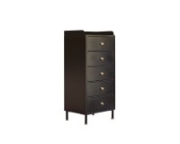 Chiffonnier Anika en métal noir