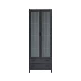 Vitrine haute Emil en métal H 212 cm, noir