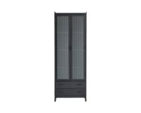 Vitrine haute Emil en métal H 212 cm, noir