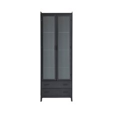 Vitrine haute Emil en métal H 212 cm, noir