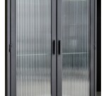 Vitrine haute Emil en métal H 212 cm, noir
