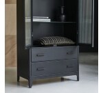 Vitrine haute Emil en métal H 212 cm, noir