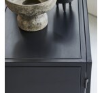 Vitrine basse Emil en métal H 90 cm, noir