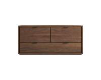 Meuble TV en bois de noyer Senson H 55 x L 120 x P 44,5 cm