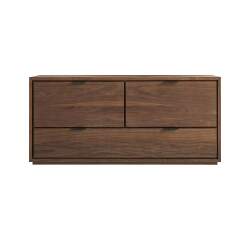 Meuble TV en bois de noyer Senson H 55 x L 120 x P 44,5 cm
