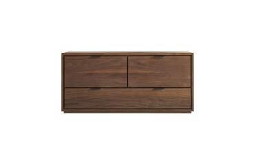 Meuble TV en bois de noyer Senson H 55 x L 120 x P 44,5 cm