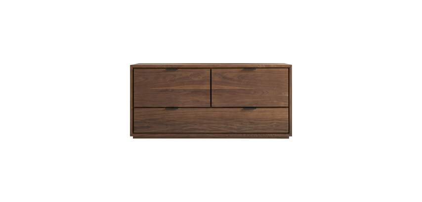 Meuble TV en bois de noyer Senson H 55 x L 120 x P 44,5 cm