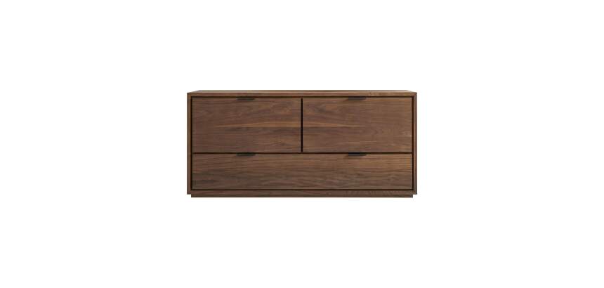 Meuble TV en bois de noyer Senson H 55 x L 120 x P 44,5 cm