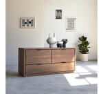 Meuble TV en bois de noyer Senson H 55 x L 120 x P 44,5 cm