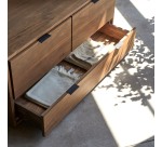 Meuble TV en bois de noyer Senson H 55 x L 120 x P 44,5 cm