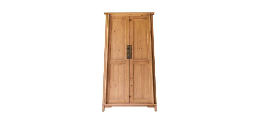 Armoire de rangement en pin massif recyclé Yuki