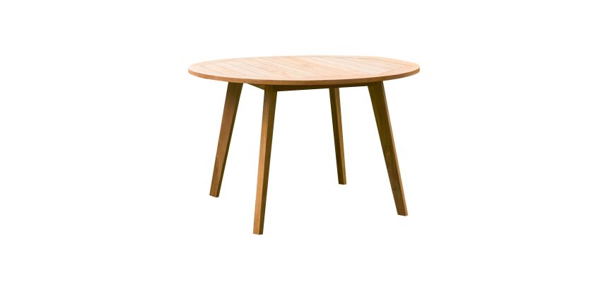 Table de jardin Mila en teck massif Ø 120 cm