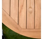 Table de jardin Mila en teck massif Ø 120 cm