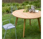 Table de jardin Mila en teck massif Ø 120 cm