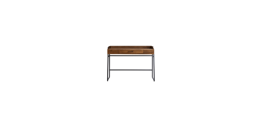 Bureau en bois de manguier massif et métal L 114 cm Hedda