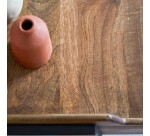 Bureau en bois de manguier massif et métal L 114 cm Hedda