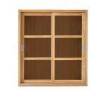 Vitrine en bois de teck Coffee Tek H 133 x L 120 x P 35 cm