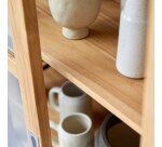 Vitrine en bois de teck Coffee Tek H 133 x L 120 x P 35 cm