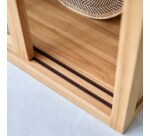 Vitrine en bois de teck Coffee Tek H 133 x L 120 x P 35 cm