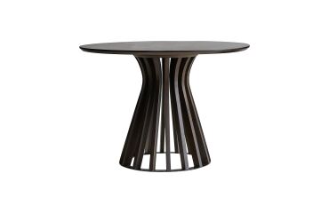 Table ronde Greco en bois de manguier massif et métal Ø 110 cm, 5 personnes