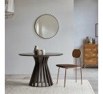 Table ronde Greco en bois de manguier massif et métal Ø 110 cm, 5 personnes