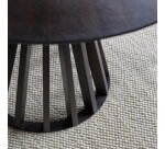 Table ronde Greco en bois de manguier massif et métal Ø 110 cm, 5 personnes