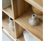 Bibliothèque haute en teck massif Miho