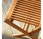 Ensemble de 2 chaises de jardin en acacia massif capri