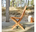 Ensemble de 2 chaises de jardin en acacia massif capri
